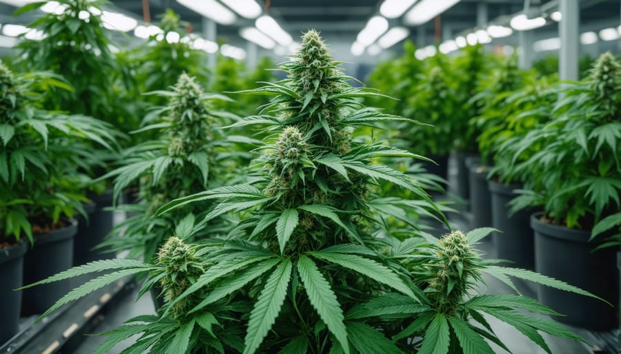 Facility manager using digital monitoring system in cannabis production facility